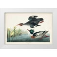 thumbnail image 1 of Audubon, John James 14x11 White Modern Wood Framed Museum Art Print Titled - Pl 401 Red-breasted Merganser Duck, 1 of 4