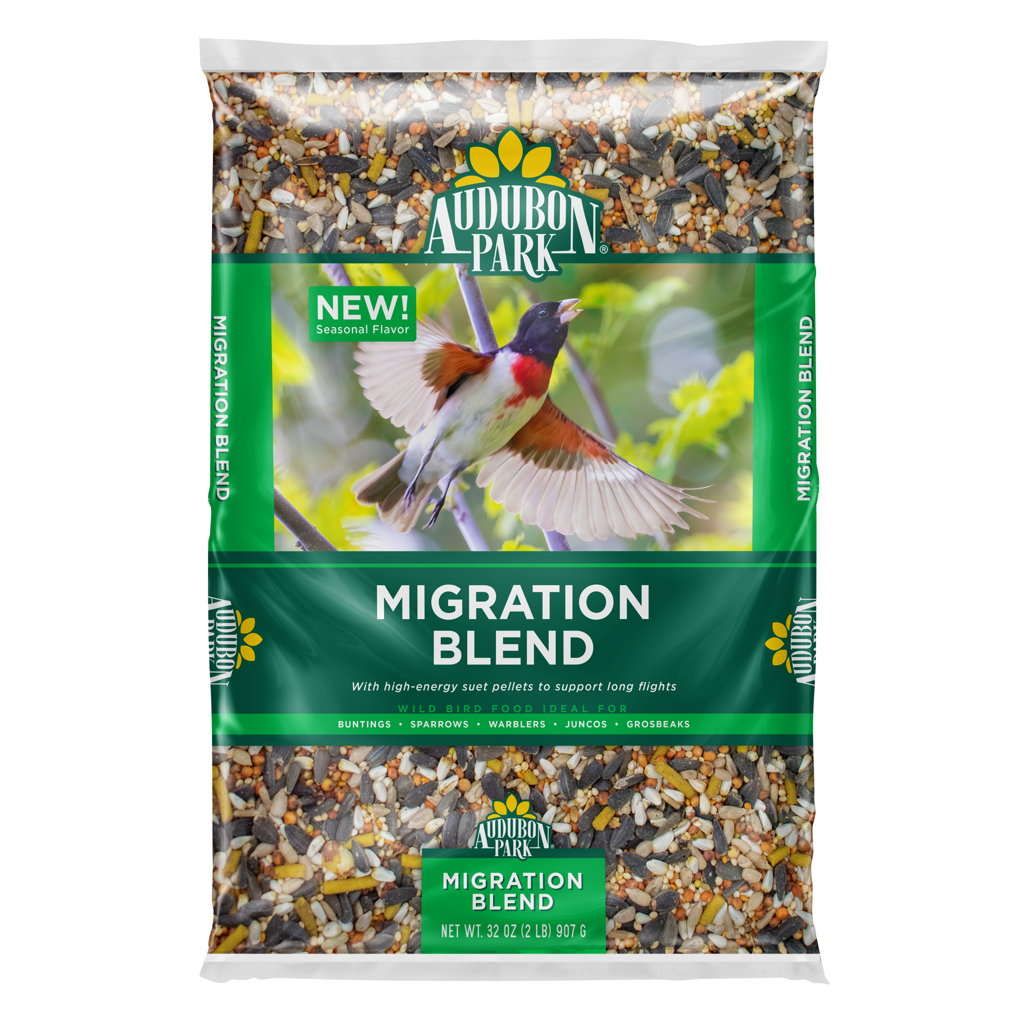 Audubon Park Migration Blend Wild Bird Seed, Dry, 2 lb. Bag