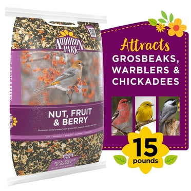Audubon Park Nut, Fruit & Berry Wild Bird Food, Dry, 1 Count per Pack, 15 lbs.
