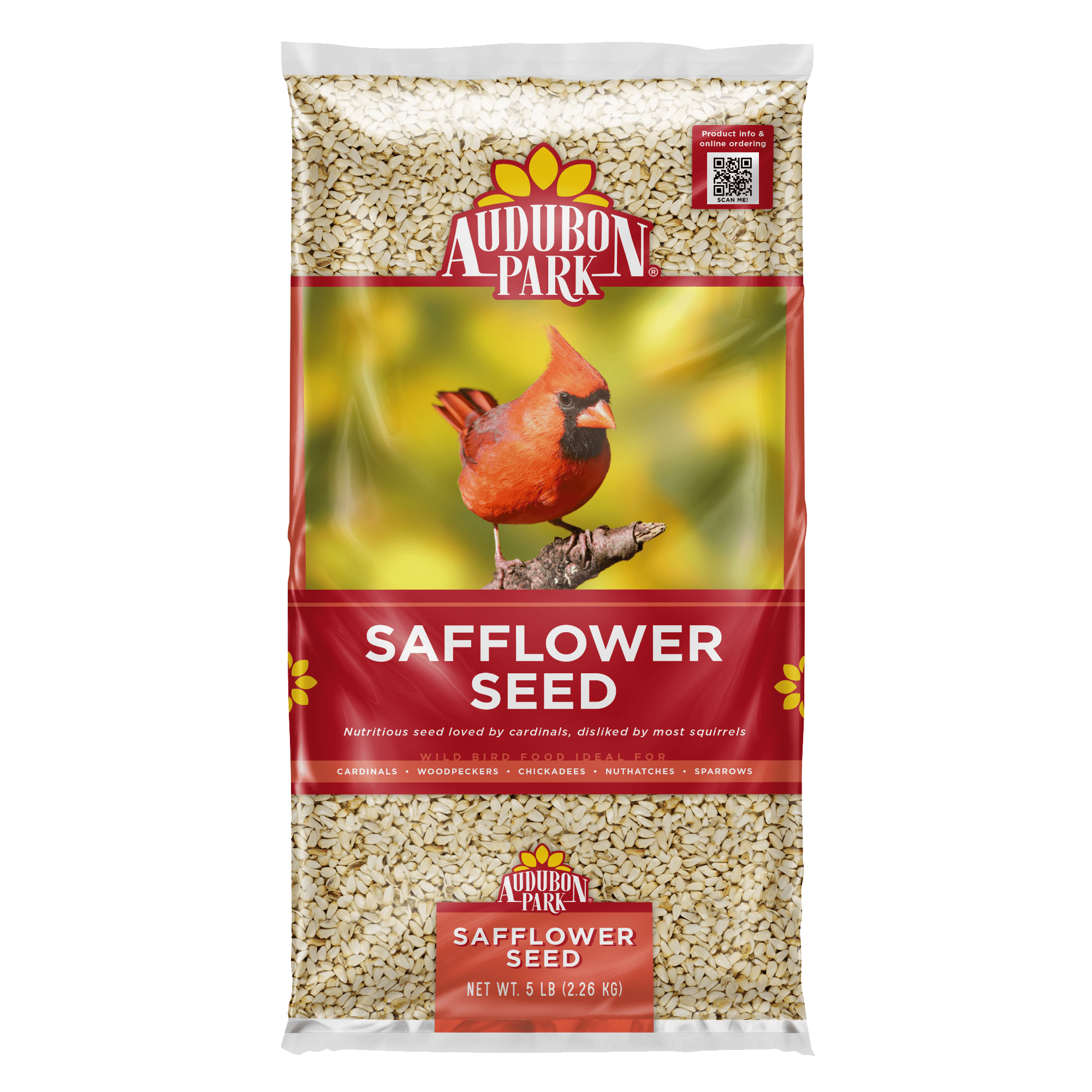 Audubon Park Safflower Seed Wild Bird Food, Dry, 5 lb. Bag