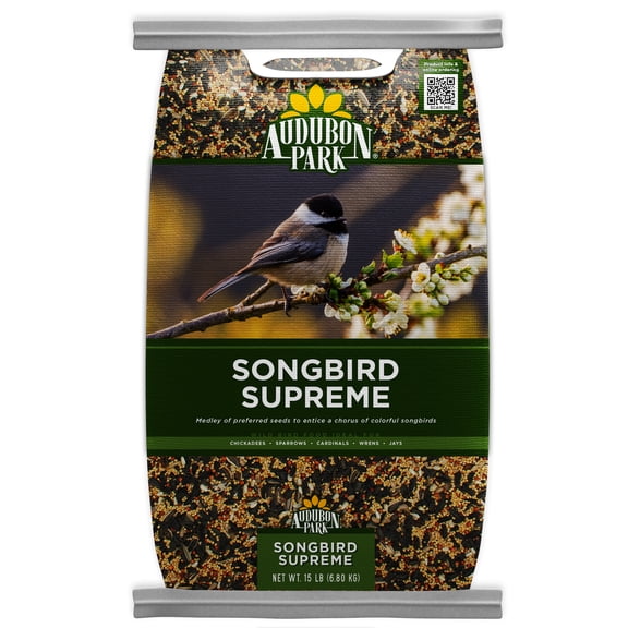 Audubon Park Songbird Supreme Wild Bird Food, Dry, 1 Count per Pack, 15 lbs.