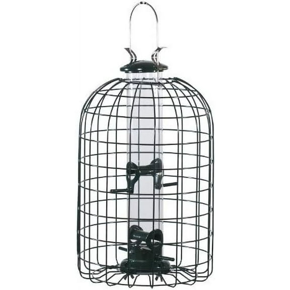 Audubon Wild Bird 1.25 lb. Plastic/Wire Caged Tube Bird Feeder 4 ports