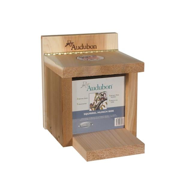 Natural Cedar Wild Bird Squirrel Feeder with 2 Ports