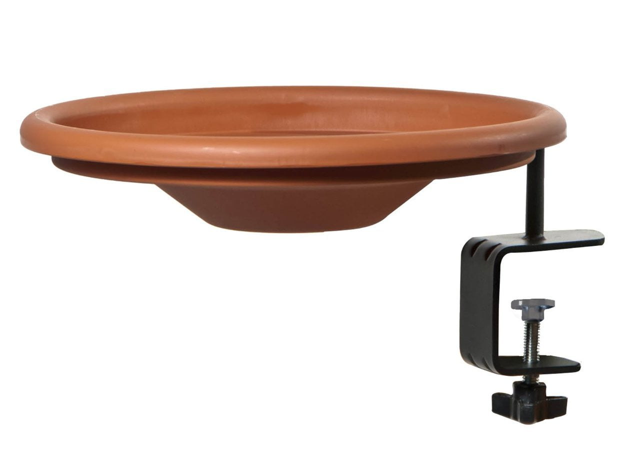 Wood Link Deck Mount Bird Bath