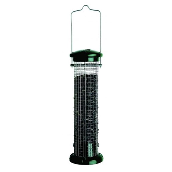 Audubon Woodlink NATUBE4 Peanut and Black Oil Bird Feeder - Green - 11in x 3.5in - Durable Stainless Steel Screen
