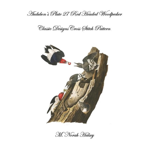 Audubon's Plate 27 Red Headed Woodpecker : Classic Designs Cross Stitch Pattern (Paperback)