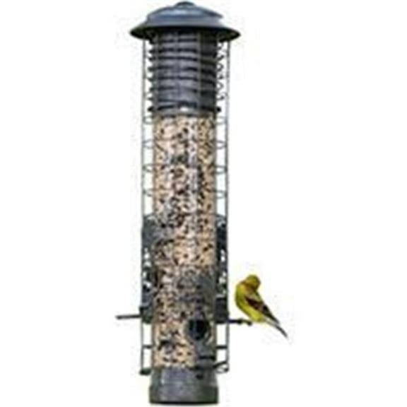 Audubon-woodlink-Dragonfly Squirrel Proof Tube Feeder- Gray 2.5 Pound Cap NA32431