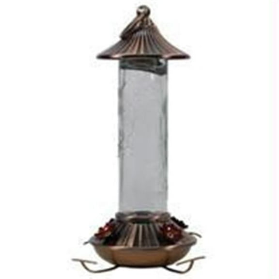 Audubon/woodlink-Embossed Glass Hummingbird Feeder- Bronze 14 Ounce