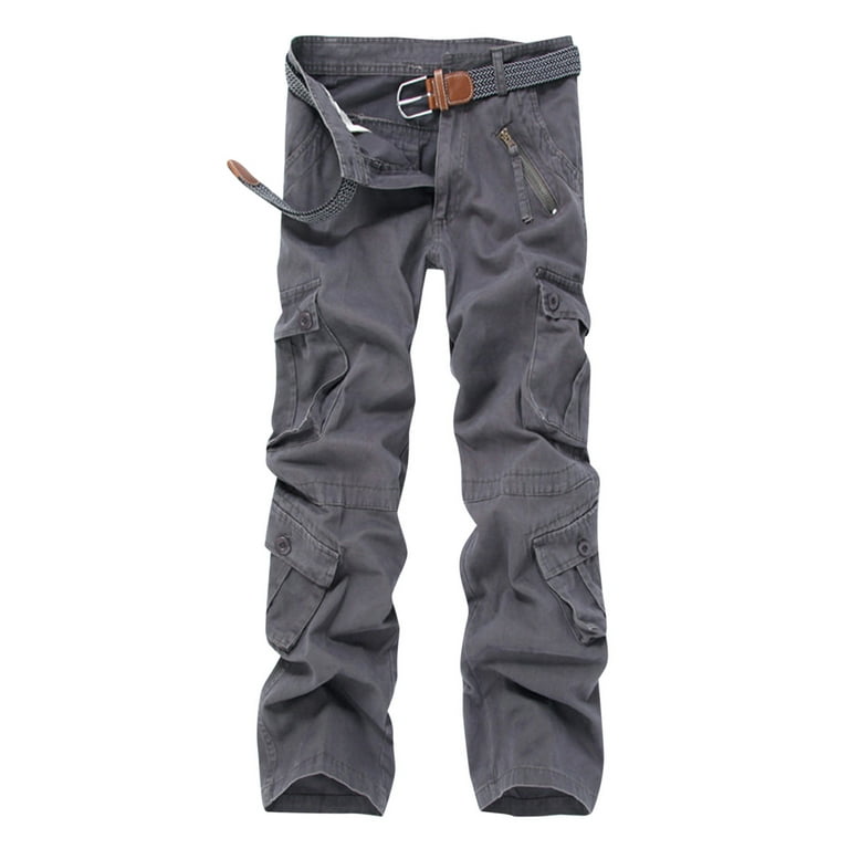 Aueoe Men's Joggers Sweatpants Big And Tall Cargo Pants For Men