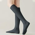 thumbnail image 1 of Aueoeo 1 Pairs Womens Socks, Solid Color Warm Winter Comfort Knee-High Socks Colorful Lightweight Athletic Socks, 1 of 4