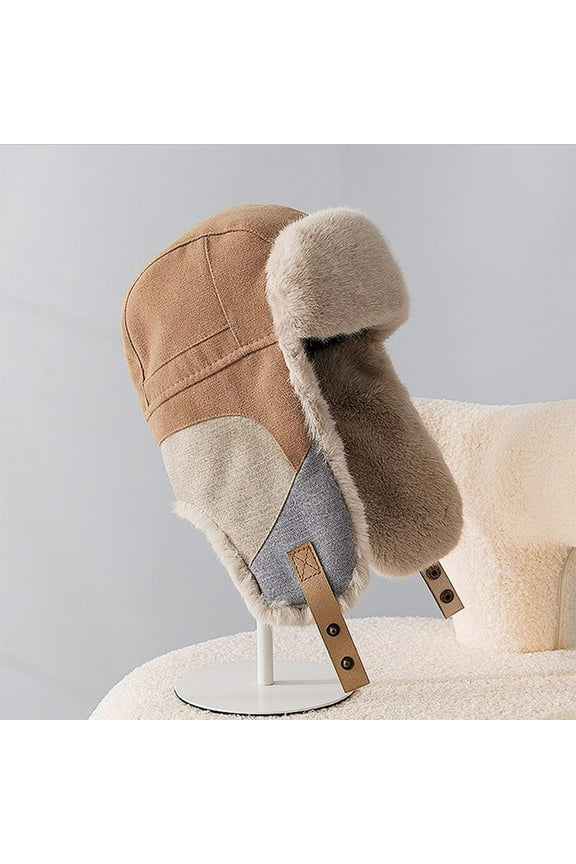 Aviators Hats Warm Hat Winter Skiing Cap Earflap Faux Furs Hat For Women Men Windproof Caps