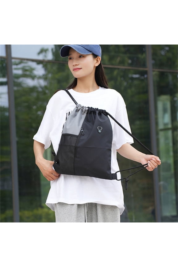 Backpack Gym For Unisex Backpack with Shoe Compartment Men Women String Sports Swim Beach Handbag with Wet Pocket