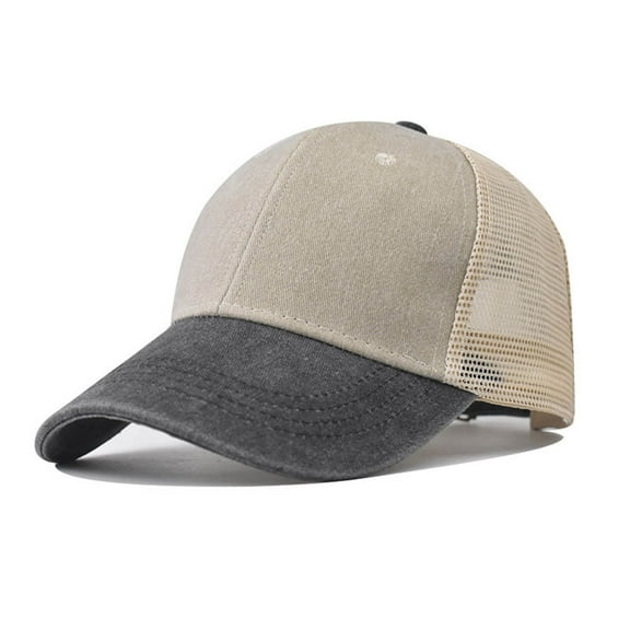 Aueoeo Baseball Caps For Men Fashion Adjustable Mesh Hollow Out Hat Lightweight Breathable Summer Trucker Hats