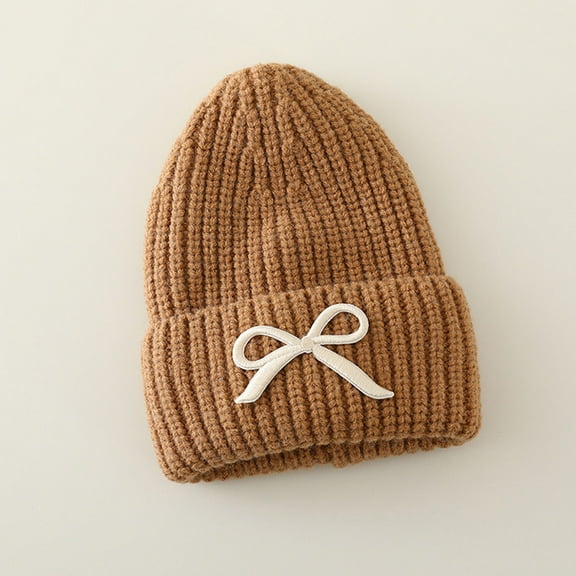 Aueoeo Baseball Hats Golf Hats Kids Winter Plushs Hat Warm Knit Thick Ski Protector Hairball Hat For Girls Boys Crochet Bucket Hat