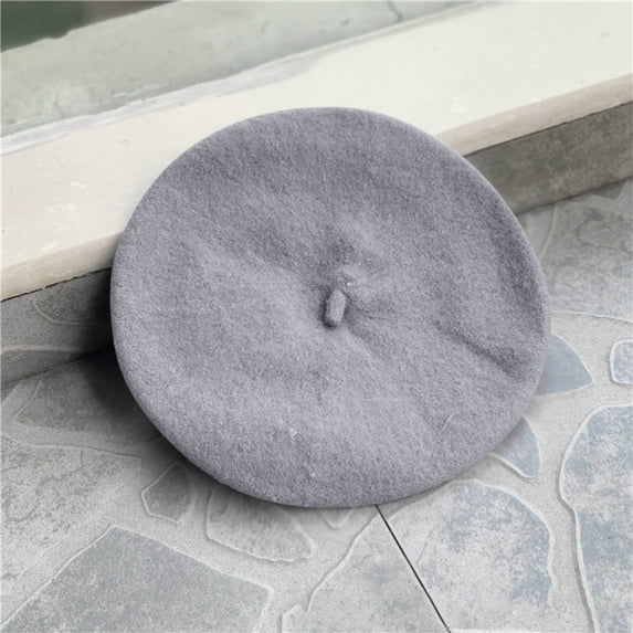 Aueoeo Beret Hat For Boys & Girls Solid Color French Beanie Hat Trendy Soft Comfortable Cap All Season