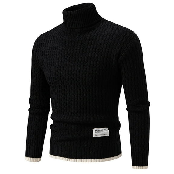 Aueoeo Cable Knit Sweater Fall Sweater Man Solid Color Knit Choker Sweater Fitted Sweater Dress