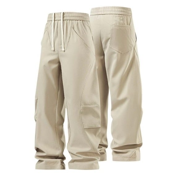 Aueoeo Cargo Pants For Men, Mens Work Pants Men Solid Color Solid Casual Outdoor Fashion Straight Type Windbreaker Pants Hiking Pants