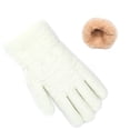 thumbnail image 1 of Aueoeo Children Fleece Liner Thickened Gloves For Girls & Boys Warm Winter Solid-color Student Gloves, 1 of 2
