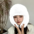thumbnail image 1 of Aueoeo Comfortable Hats for Trendy Women'S Solid Color Winter Warm Ear Protection Lei Feng Hat Fashion Fuzzy Skiing Cap Caps, 1 of 4