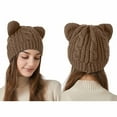thumbnail image 1 of Aueoeo Comfortable Hats for Trendy Women'S Winter Fashion Solid Color Playful Thickening Warm Knitted Hat Caps, 1 of 5