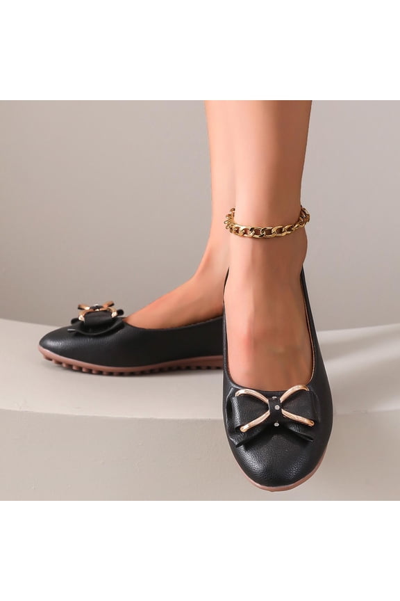 Comfortable Wear Shoes For Women Women's Fashionable Casual Pointe Toe Pumps Comfortable Low Heels Flat Shoes Dress Up Shoes