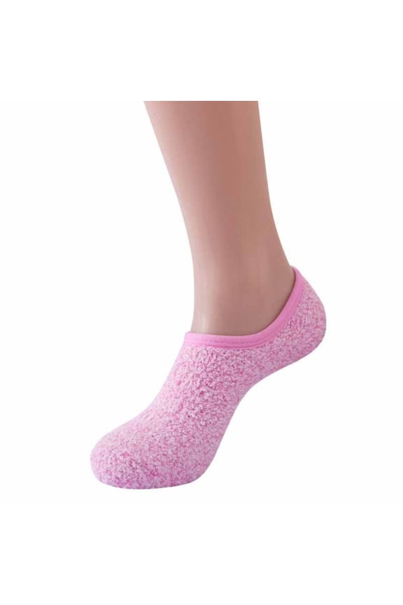 Cozy Low Cut Socks For Unisex Fall Winter Fuzzy Women Socks Grip Slippers House Non Furry Microfiber Socks