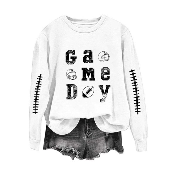 Aueoeo Customized Pullover, Women's Pullover Women's Fashionable Loose Casual Printed Long Sleeved Sweatshirt Top Customized Pullover