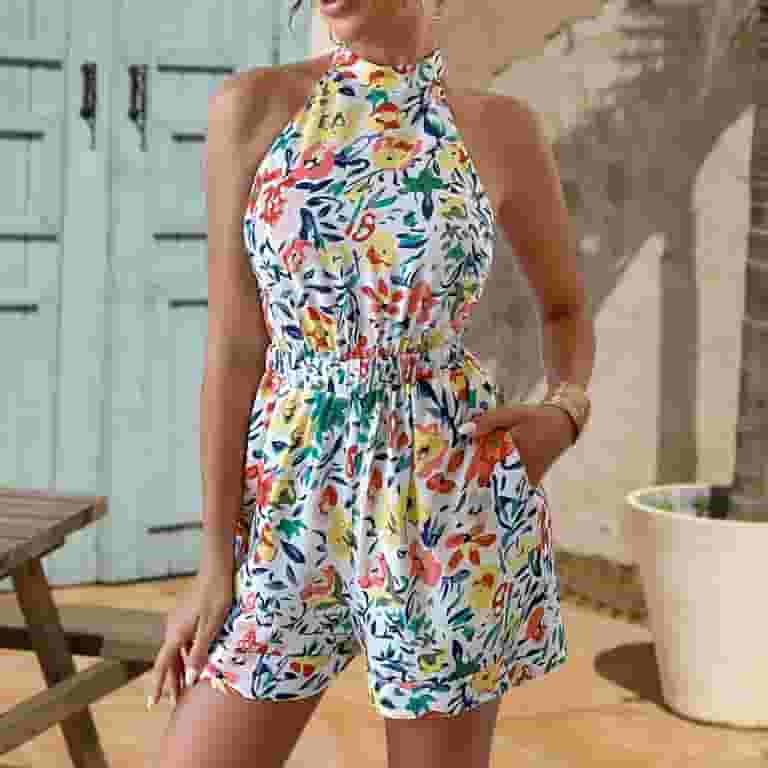 Womens Clothing Evening Jumpsuits Australia Halter Neck Formal