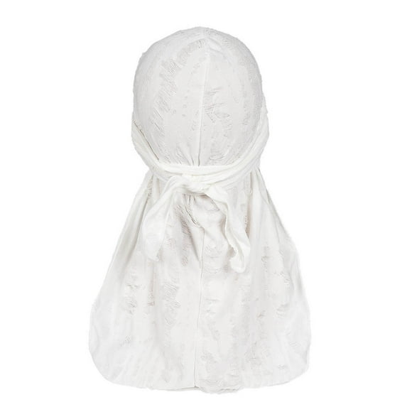 Aueoeo Durags Caps for Men Elastic Wave Cap with Long Tail Headwraps Satin Doo Rags Hair Cap Soft Breathable Wide Strap Pirate cap Dome Hat for Hip-hop Decor