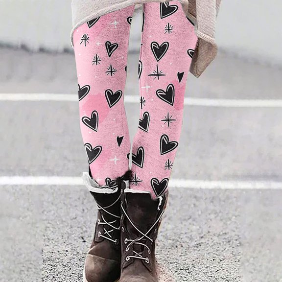 Aueoeo Fashion Sequin Print Leggings Yoga Pants For Womens Casual Trendy High Waisted Pants Leggings