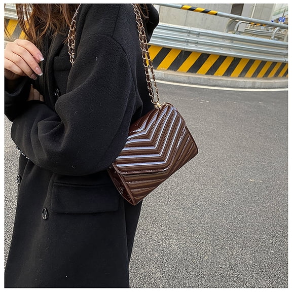 Aueoeo Faux Leather Quilted Crossbody Bags for Women Chain Shoulder Bag Cell Phone Wallet Strap Crossbody Handbag