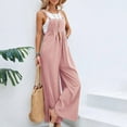 thumbnail image 1 of Aueoeo Girls' Jumpsuits & Rompers Casual Sleeveless Suspender Jumpsuit Fashion Lightweight Wide Leg Summer Romper For Womens, 1 of 6