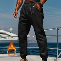 Aueoeo Golf Pants Men, Sweatpants Men's Casual Solid Color Elastic Waistband Drawstring Fleece Pocket Outdoor Sports Sweatpants Mens Golf Pants