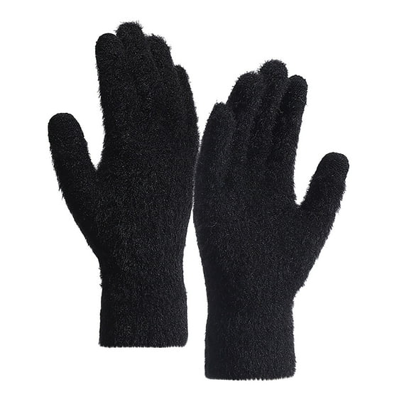 Aueoeo Hand Warmer Gloves Warming Gloves Outdoor Unisex Winter Gloves Warm Stretched Thick Knitted Thermal Batting Gloves Men