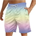 thumbnail image 1 of Aueoeo High Waist Shorts For Men Gradient Color Shorts Summer Casual Soft Shorts Quick Dry Shorts Drawstring Lightweight Shorts 2X-L, 1 of 4