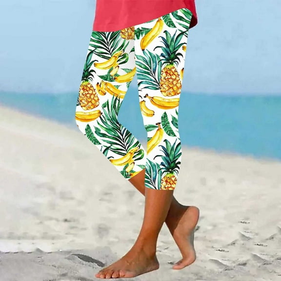 Aueoeo High Waisted Capris Pants For Women Yoga Slim Fitted Pants Workout Athletic Running Capris Leggings