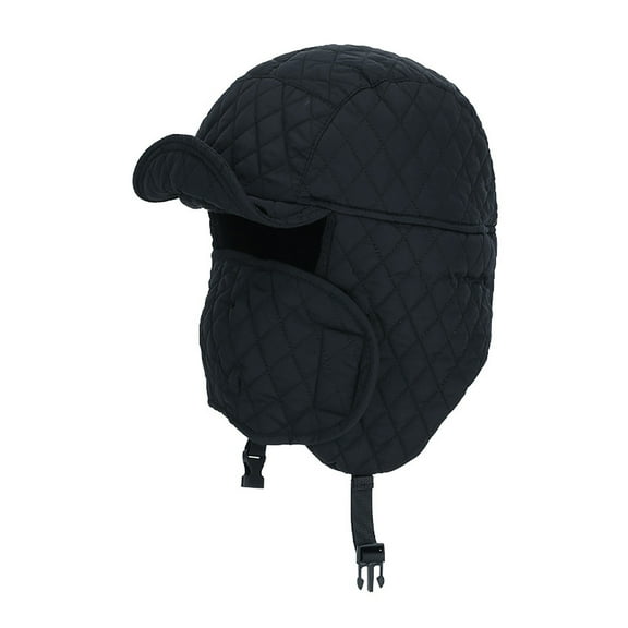 Aueoeo Hiking Ski Hats Fleece Lining Windproof Warm Adjustable Thermal Winter Cold Weather Face Hat for Men Women