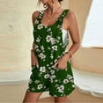thumbnail image 1 of Aueoeo Jumpsuits for Women Shorts Summer Casual Sleeveless Romper Loose Strap Shorts Overalls Jumpsuit with Pockets 2024 Clothes On Clearance, 1 of 5