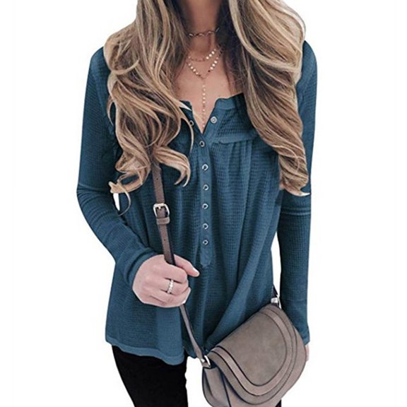 Aueoeo Lightweight T-Shirt For Women Casual Solid Color Long Sleeve Top V Neck Loose Fitted Tees Blouse