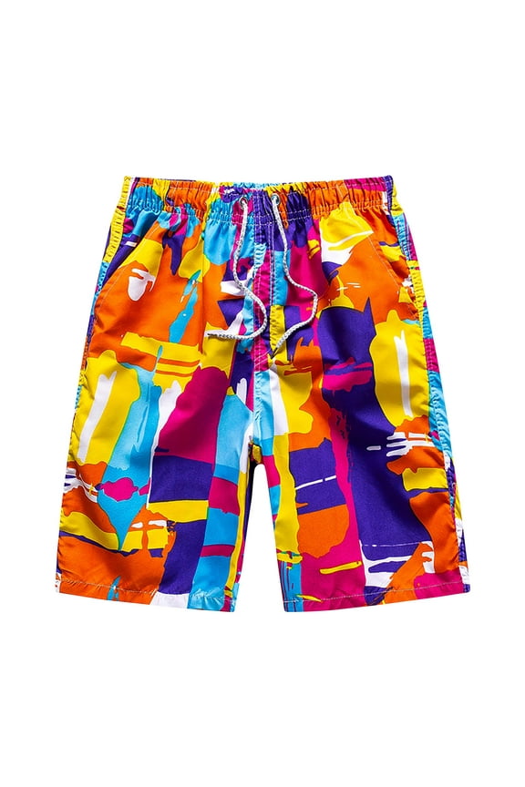 Loose Beach Pants Shorts Men's Holiday Style Printing Special Print Beach Quick Drying Casual Shorts. Big And Tall On Clearance