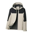 thumbnail image 1 of Aueoeo Men Long Sleeves Zipper Hooded Outwear Sports Coat Jacket Waterproof Windbreaker Lightweight Rain Jacket L, 1 of 5