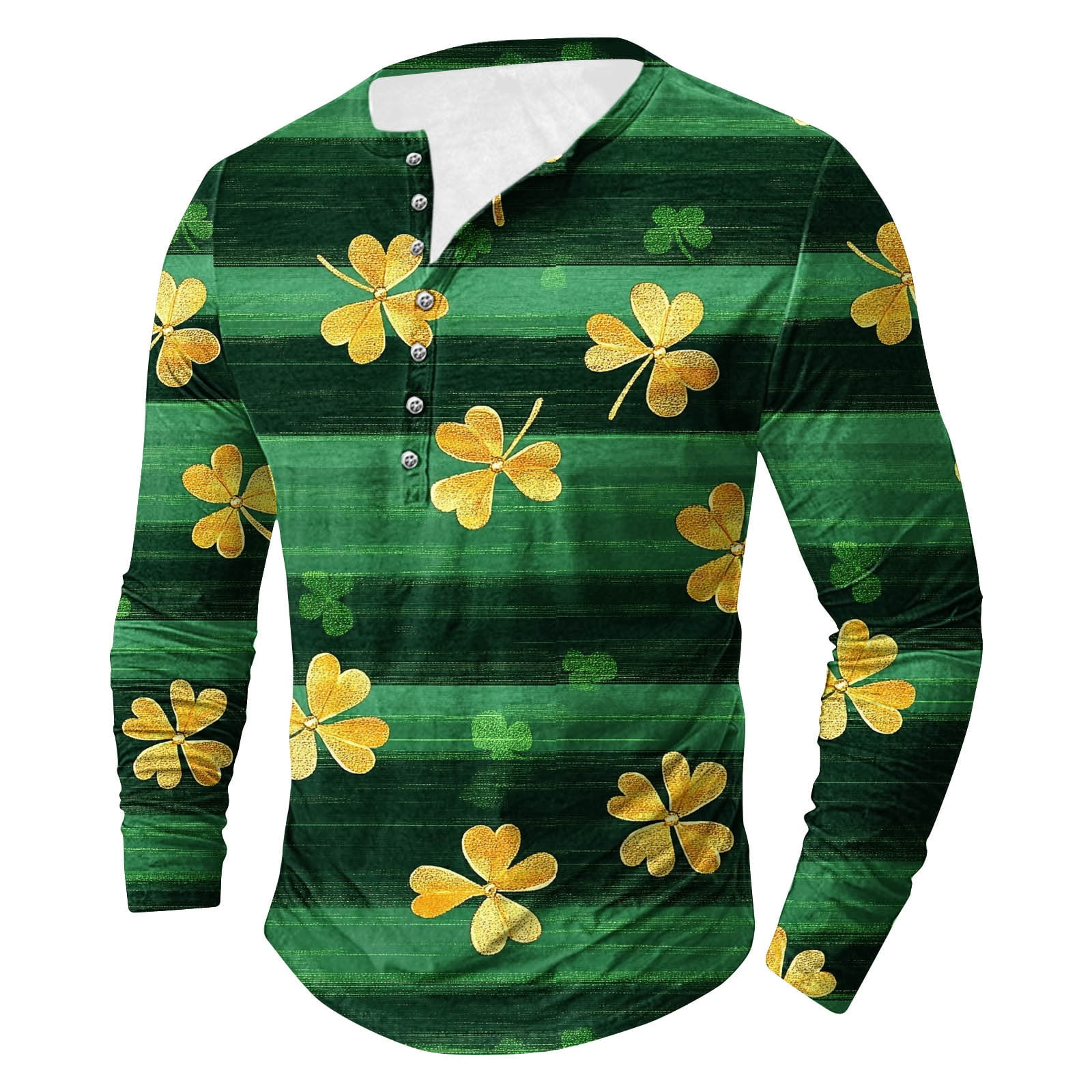 Shamrock St Patrick's Day Print Pattern Men Women Pullover Hoodie