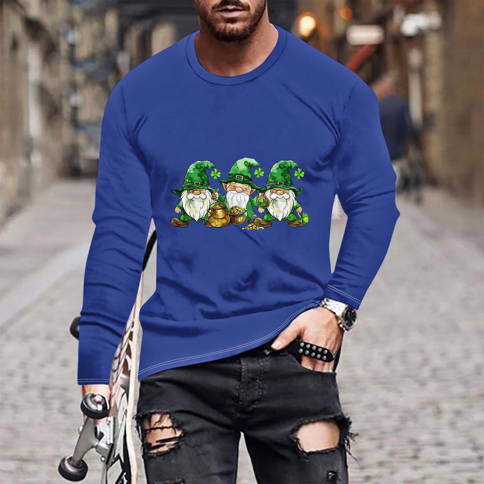 Funny Irish T Shirts Patrick's Day Shirt For Men Long Sleeve
