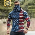 thumbnail image 1 of Aueoeo Men UPF 50+ Fishing Hiking Workout Active T-Shirts With Hoodie Lightweight Long Sleeve Shirts Fashion Gym Tops, 1 of 3