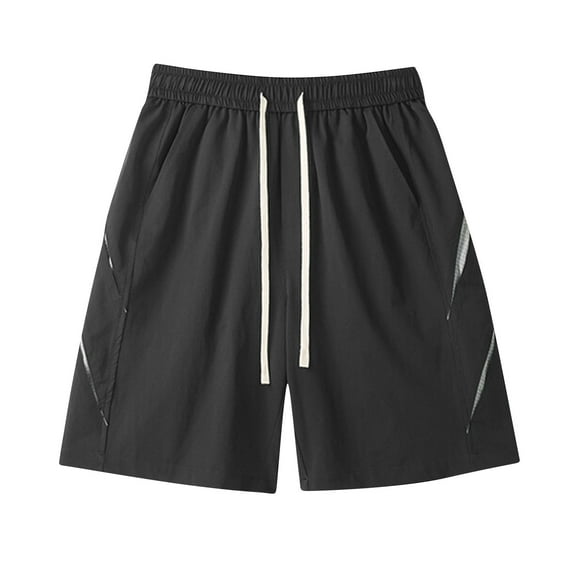 Aueoeo Men's Athletic Shorts Fashion Running Workout Lightweight Shorts Training Active Shorts For Soccer Basketball Black L