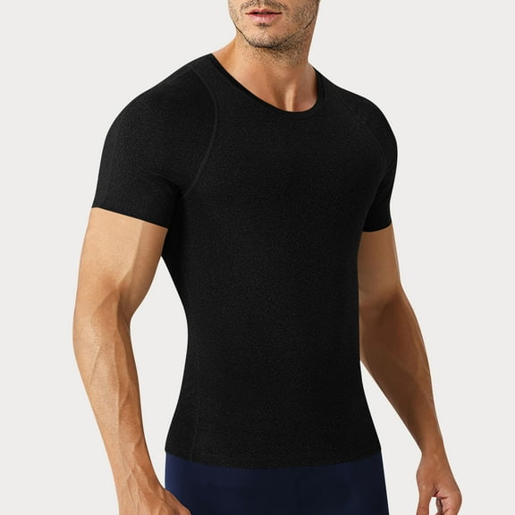 Aueoeo Men's Classic Tees Slim Fitted Casual Short Sleeve Crew Neck Blouses Streetwear Breathable Gym Workout Tops