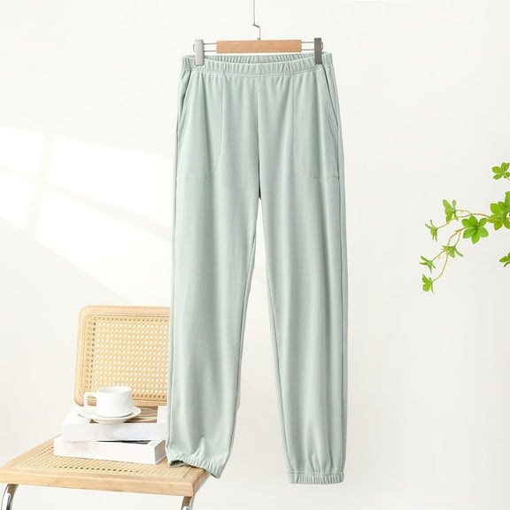 Aueoeo Men's Elastic Waist Pajama Pants Relaxed Fitted Pajama Bottom Sleep Pants Sleepwear Loungwear House PJS