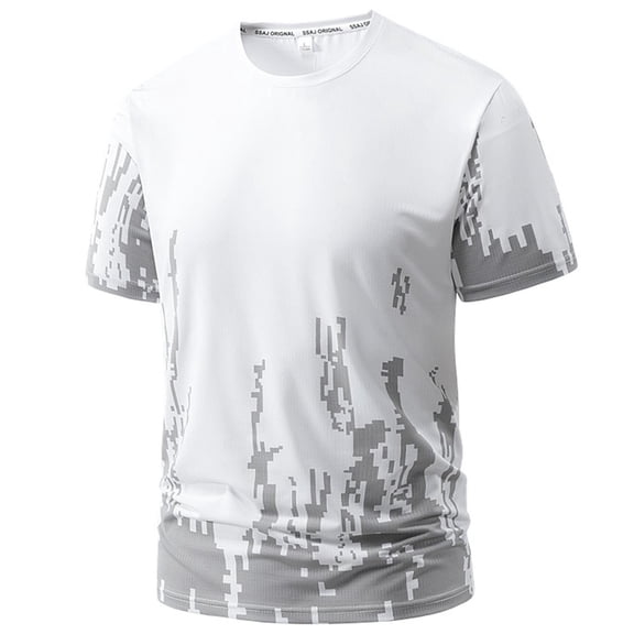 Aueoeo Men's Fashion Tees Comfy Solid Color Short Sleeve Crew Neck T-Shirt Regular Fitted Casual Basic Shirt