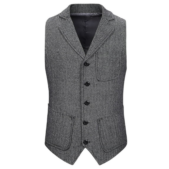 Aueoeo Men's Formal Dress Vests Casual Summer Beach Suit Vests Business Slim Fits Waistcoat Herringbone Party Vests