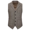 thumbnail image 1 of Aueoeo Men's Formal Dress Vests Casual Summer Beach Suit Vests Business Slim Fits Waistcoat Herringbone Party Vests, 1 of 8